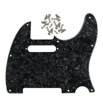 Immagine di IKN 8 fori 4 STi Nero Perla TL Pickguard singolo bobina il collo foro taglio piastra Guardia con montaggio viti per la sostituzione della TE standard FD USA/Messico