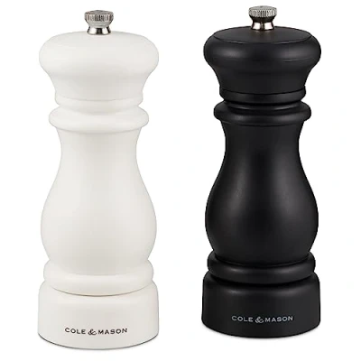 Immagine di Cole &amp; Mason H312008 Southwold Macina Sale e Pepe, Macinatura Regolabile, Plastica ABS, 165mm, Pacco Regalo, Include 2 x Mulini, Garanzia a Vita sul Meccanismo
