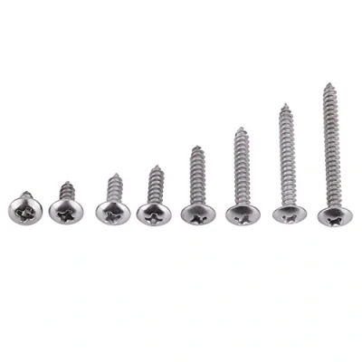 Immagine di 200Pcs Viti Autofilettanti M3 6 30MM, 304 Phillips a testa piatta in Acciaio Inox Kit Assortimento Svasate (Truss head)