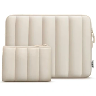 Immagine di TECOOL Custodia 15 15,6 16 Pollici PC Portatile, per 15,6&quot; Lenovo Ideapad Thinkpad HP Dell Acer ASUS Chromebook Notebook,Macbook Pro M3 M2 M1 2023 Borsa Computer Laptop,Beige