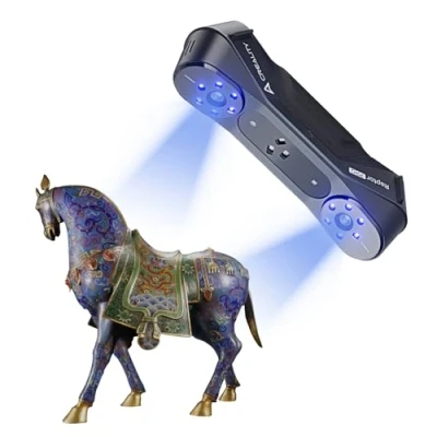 Immagine di Creality Scanner 3D CR Scan Raptor Pro, portatile di grande pubblico multilinea blu e NIR 60 fps, precisione 0,02 mm, monitoraggio anti tremore, scansione a colori rapida 24 bit per Windows