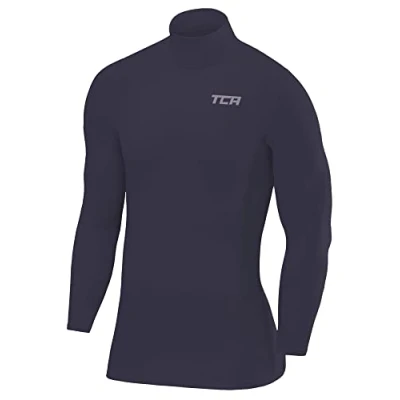 Immagine di TCA SuperThermal Maglia Termica Collo Alto per Uomo a Compressione con Maniche Lunghe Grigio Scuro, L