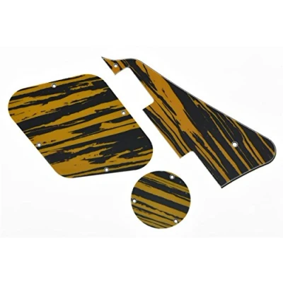 Immagine di KAISH Tawny Stripe LP Pickguard &amp; Piastra Posteriore Interruttore Cavità Copre per Epiphone Les Paul