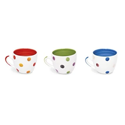 Immagine di Excelsa Pois Tazza Caffe&#039; 80 ml, Ceramica, Rosso, 6.5x6.5x5 cm