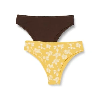 Immagine di Dagi 2 Pack Regular Waist Brazillian Slip, Multicolor, XS da Donna