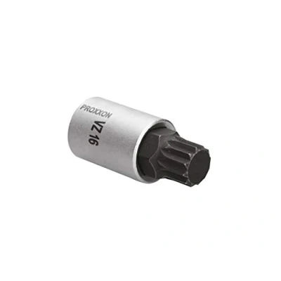 Immagine di Proxxon inserto multidenti da 1/2&quot; (VZ 16, lunghezza 55 mm, in acciaio al cromo silicio mangano molibdeno, chiave a cricchetto, 23328