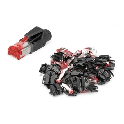 Immagine di DIGITUS Connettore di Rete RJ45 Cat 6 10 Pezzi Hirose TM21 a crimpare Cat6 schermato per Cavi Rete, Patch, Ethernet 1GBase T 8P8C AWG 27/7 24/7