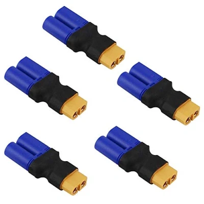 Immagine di LinsyRC 5 Pack Adattatore di Connettore Femmina Spina XT60 a Maschio EC5 per Batteria RC Lipo