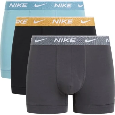 Immagine di Nike Trunk 3PK Intimo, DM Trq/Blk Stn Gold WB/AN Move WB, XL Uomo