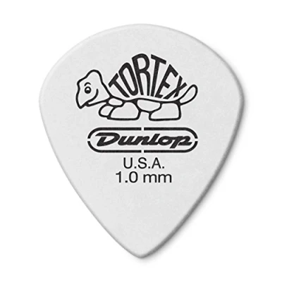 Immagine di Jim Dunlop Tortex Jazz III, plettro per chitarra, 1 mm, confezione da 12, colore: Bianco