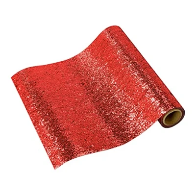 Immagine di Talking Tables Runner da tavola con glitter, colore: rosso