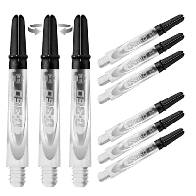 Immagine di Harrows alberi trasparenti in carbonio 360, flusso aerodinamico aumentato, per freccette, 3 confezione, confezioni incluse (9 totale)... (Small)