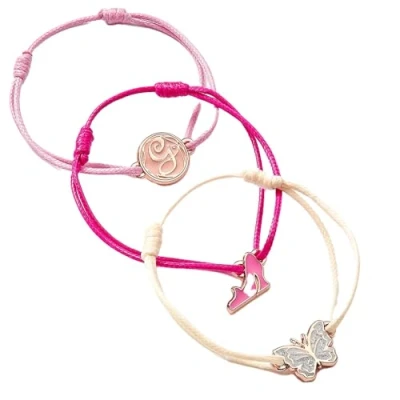 Immagine di WICKED Glinda Braccialetto dell&#039;amicizia, 3 pezzi, con spilla, colore: bianco e oro rosa, Misura unica, Lega di zinco: 93% zinco + 3% rame 4% alluminio, Nessuna pietra preziosa