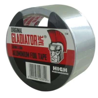 Immagine di Gladiator® nastro in alluminio (50 mm x 10 m), isolante per condotti isolanti e sigillanti, resistente al calore, argento