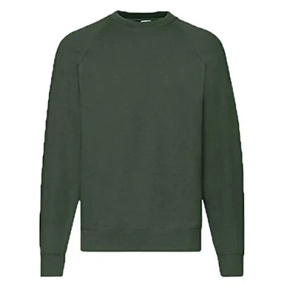 Immagine di Fruit of the Loom Raglan Sweatshirt, Felpa Uomo, Verde (Bottle Green), X Large