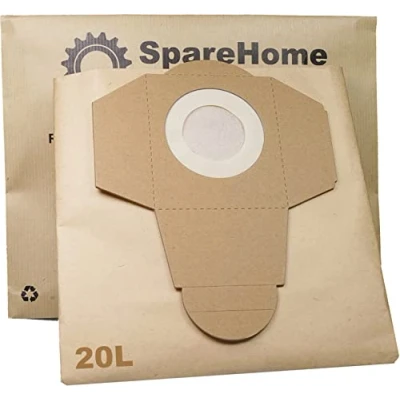 Immagine di ReleMat SpareHome® 5 sacchetti (20 L) ad alta filtrazione compatibili con aspirapolvere Einhell