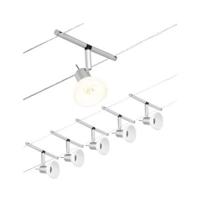 Immagine di Paulmann Wire Systems 94448 Sistema di illuminazione completo su cavo GU5.3 Cromo (opaco)
