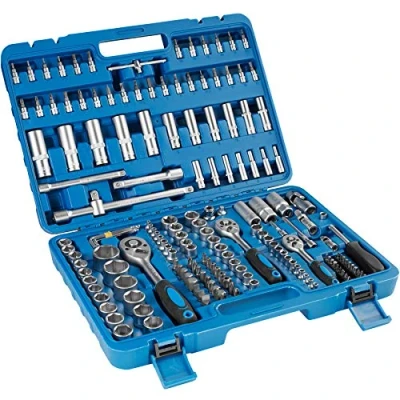 Immagine di TecTake Valigetta chiavi a cricchetto assortimento attrezzi 171 pezzi bussola Attacco misto 1/4&quot;, 3/8&quot; e 1/2&quot;