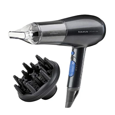 Immagine di Taurus Lyss 2300, Asciugacapelli Ionico, Tecnologia Giappone, Gamma Facile E Sicura, 2200 W, 2 Velocità, 3 Temperature, Aria Fredda, Concentratore Diffusore, nero