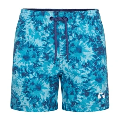 Immagine di Ript Performance Ragazzo Essentials Pantaloncini da Bagno a Rapida Asciugatura con Protezione Solare UV 50, Tinta Tie Dye Blu, 7 8 Anni