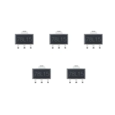 Immagine di Kit di 5 regolatori tensione 15V 100mA 7815 78L15 L78L15 L78L15C SOT 89