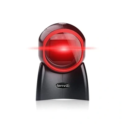 Immagine di LENVII E655 Lettore di Codici a Barre Mani Libere, 1D/2D QR Code Scanner, Barcode Usb Desktop Auto Scanner per Magazzino Supermercato Negozio Sistema POS
