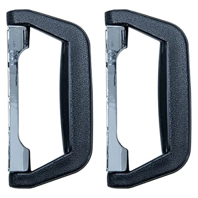 Immagine di HMF manico in plastica, per valigie, 14973 02, 2 pezzi, 14 x 7 cm, colore: nero