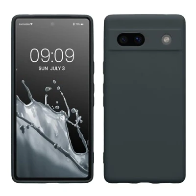 Immagine di kwmobile Custodia Compatibile con Google Pixel 7a Cover Back Case per Smartphone in Silicone TPU Protezione Gommata blu mirtillo