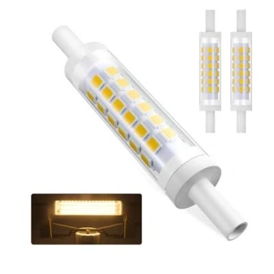 Immagine di R7S LED 78mm, Bianco Caldo 3000K 7W Dimmerabili Lampadine 700LM AC 220 240V, Equivalente 70W J78 Alogene (Bianco caldo, Dimming 78mm 2pcs)