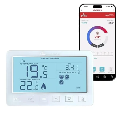 Immagine di Plikc Cronotermostato digitale Wifi dual band compatibile con Alexa Alimentazione a 230V (Neve PRO W)