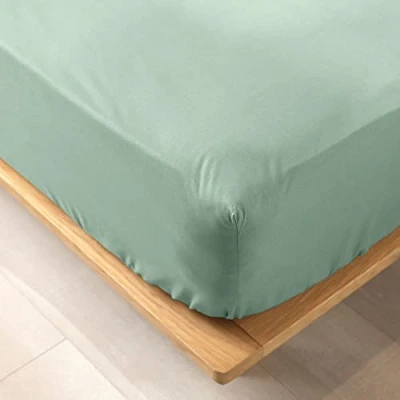 Immagine di douceur d&#039;intérieur, Lenzuolo con angoli elasticizzati (140 x 190 cm) Biolina Salvia, 100% cotone biologico