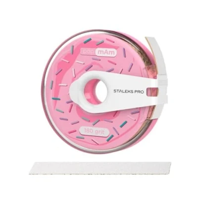 Immagine di STALEKS PRO BOBBINAIL Dona con ricarica usa e getta di lime bianco Papmam Expert ATC Donut dispenser 6 m Grana 180, Grano 100