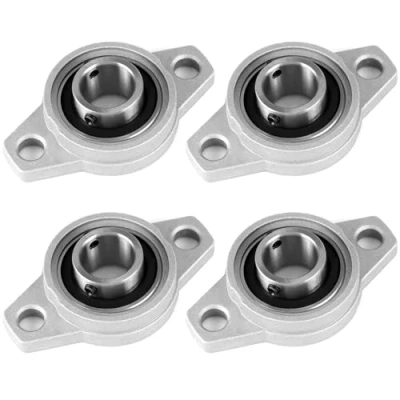 Immagine di QWORK® 4 Pezzi Cuscinetti a Sfera con Supporto Diametro Interno 20mm in Lega di Zinco per Trasportatori e Stampanti 3D