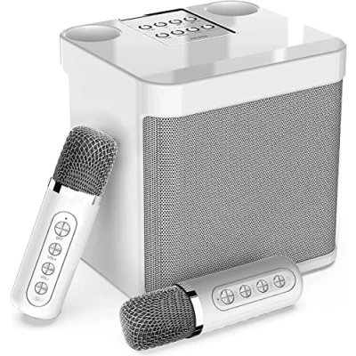 Immagine di Karaoke con microfono,Cassa 2 Microfoni,Supporto Bluetooth/USB/TF/AUX,Cassa Bluetooth Microfono,Karaoke per Bambini Adulti,Ideale Regalo Compleanno
