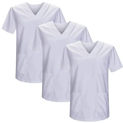 Immagine di MISEMIYA Confezione 3 Pz Sanitari CASACA Unisex Divise SANITARIE MEDICHE RIF. 817 * Large, Bianco 21