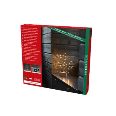 Immagine di Konstsmide Christmas Profilo LED anello piccolo con base di legno