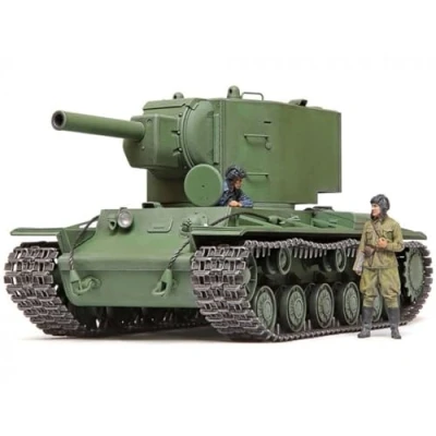 Immagine di TAMIYA 35375 1:35 Rus. SW. Pz. KV 2 Gigant 152 mm Riproduzione Fedele all&#039;originale, modellismo, in plastica, per bricolage, Hobby, incollaggio, modellino, assemblaggio, Non Laccato, Multicolore