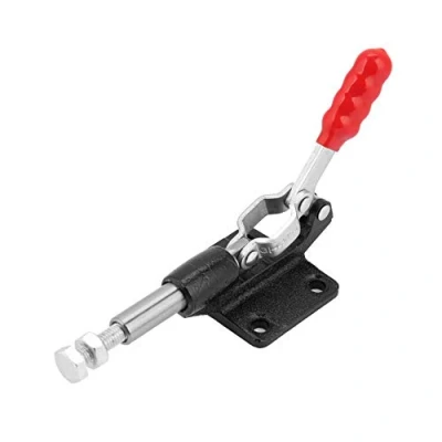 Immagine di Akozon Morsetti a Ginocchiera Toggle Clamp Ferro zincato Quick Fix Holding Fermo Spingere Action Tool mano 370KG(GH 305 CM)