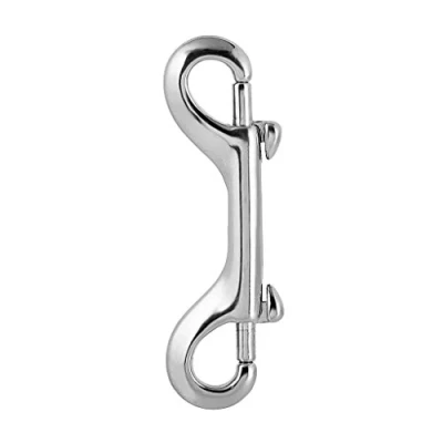Immagine di Yundxi 316 Moschettone doppio in acciaio inox, misura selezionabile, colore: Argento