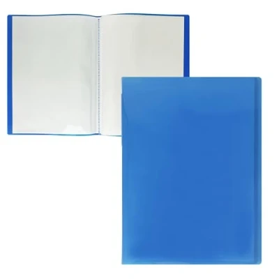 Immagine di RAYLU PAPER Cartella con buste trasparenti formato A4, realizzata in polipropilene 100% biodegradabile, 30 per documenti a casa e ufficio (A4, custodie, blu)