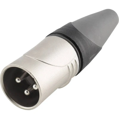 Immagine di Hicon HI X3CM HD Connettore XLR Spina dritta Numero Poli (num): 3 Nero, Argento 1 pz.