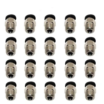 Immagine di 3Dman PC4 M10 Male Straight Pneumatic PTFE Tube Push In Quick Fitting Connector for E3D V6 Long Distance Bowden Extruder 3D Printer Parts 20pcs