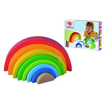 Immagine di Eichhorn Arcobaleno in Legno, 100003458, + 1 Anno, cm 17,5, 8 Pezzi