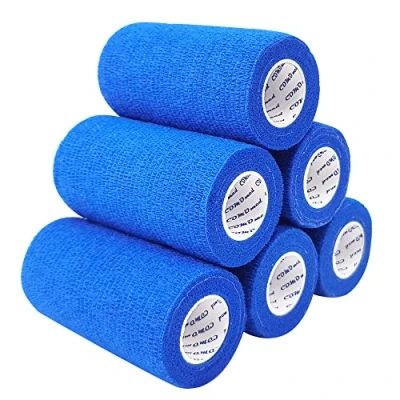 Immagine di COMOmed Fasciatura coesiva, Blu, 10 cm x 4,5 m, Confezione da 6