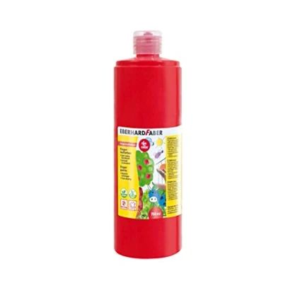 Immagine di Eberhard Faber 578921 Colore a dita EFA, rosso geranio, 750 ml, lavabile e ad asciugatura rapida