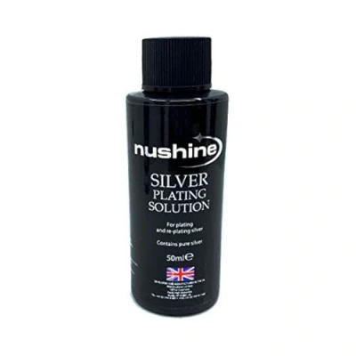 Immagine di Nushine argentatura Soluzione 50 ml permanentemente Piastra Puro Argento su Worn Argento, Ottone, Rame e Bronzo (Eco Friendly Formula)…