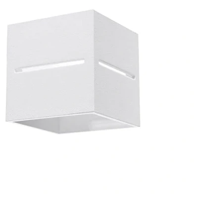 Immagine di SOLLUX lighting Lobo Lampada Da Parete Per Interni Minimalista Effetti Luce Lampadina G9 Sostituibile 1 x 40 W 12 LED In Alluminio Bianco 10 cm