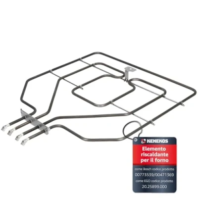 Immagine di Kenekos elemento riscaldante 230 V calore superiore 2800 W compatibile con forni Siemens/Bosch come 773539/00773539, 471369/00471369 riscaldamento, forno per stufe