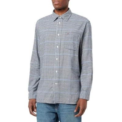 Immagine di Tommy Hilfiger Brushed Gingham Overcheck Shirt Camicia, Uomo, Taglia: XL, Carbon navy/multi