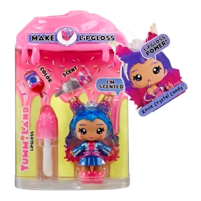 Immagine di Yummiland Lip Gloss Doll Roxie Crystal Candy Include Kit di Lucidalabbra Fai da te, Età 4+